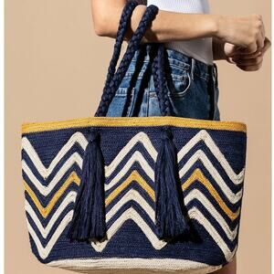 Ruggine Malaka Jute Woven Shoulder Tote Shopper Bag